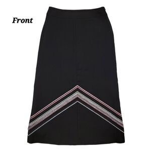 Vintage Garnet Hill Size 4 A-Line Boho Embroidered Wool Maxi Skirt